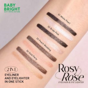 Rosy Rose Eyeliner And Eye Lighter – Baby Bright | Delineador sombra 2en1