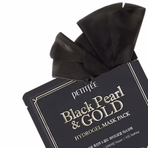 Black Pearl & Gold Hydrogel Mask – Petitfée | Mascarilla de Perla Negra
