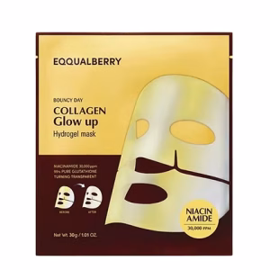 Collagen Glow Up Hydrogel Mask - Eqqualberry | Mascarilla de colágeno