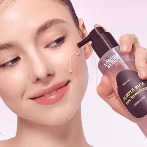 Purple Rice Pore Smoothing Cleansing Oil – Eqqualberry | Aceite limpiador para poros