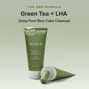 Green Tea + LHA Deep Pore Rice Cake Cleanser – Arencia | Limpiador para poros