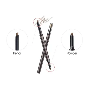 Eco Soul Pencil & Powder Dual Brow – The Saem | Lápiz dúo para cejas