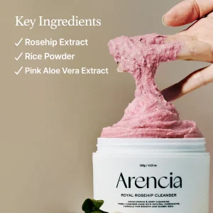 Fresh Rosehip Rice Mochi Cleanser – Arencia | Limpiador calmante
