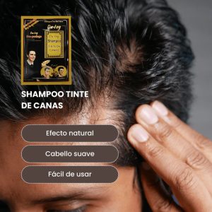 Shampoo Tinte de Canas (Negro) – Da-Joy | Champú-tin­tura para cubrir canas