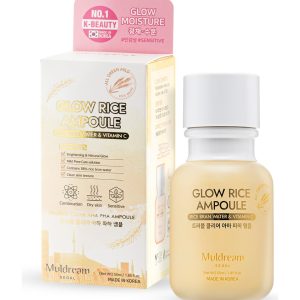 Glow Rice Ampoule Rice Bran Water & Vitamin C – Muldream | Ampolla iluminadora y reparadora
