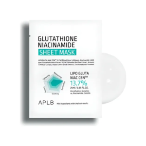 Gluthathione Niacinamide Sheet Mask – APLB | Mascarilla facial iluminadora e hidratante