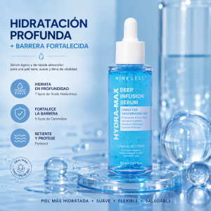 Hydra Max Deep Infusion Serum 50 ml – NINELESS | Sérum de hidratación profunda y refuerzo de la barrera