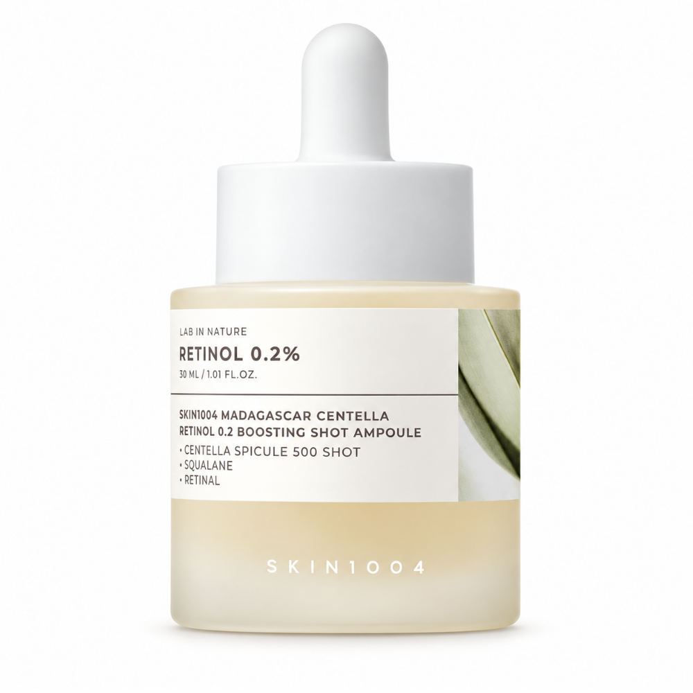 Madagascar Centella Retinol 0.2 Boosting Shot Ampoule – SKIN1004 | Ampolla reafirmante y renovadora de textura