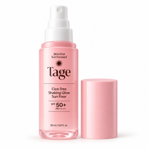 Cica-Tree Shaking Glow Sun Fixer – TAGE | Protector solar en spray y fijador de maquillaje con glow