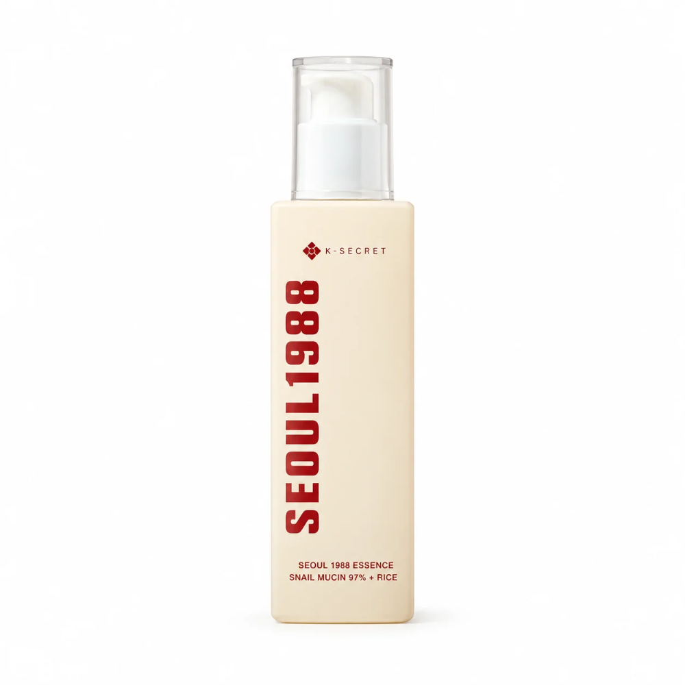 Essence Snail Mucin 97% + Rice – K-Secret Seoul 1988 | Esencia facial hidratante y reparadora