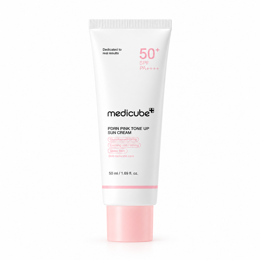PDRN Pink Tone Up Sun Cream – Medicube | Protector solar facial con efecto iluminador