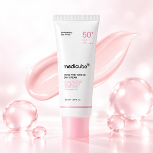 PDRN Pink Tone Up Sun Cream – Medicube | Protector solar facial con efecto iluminador